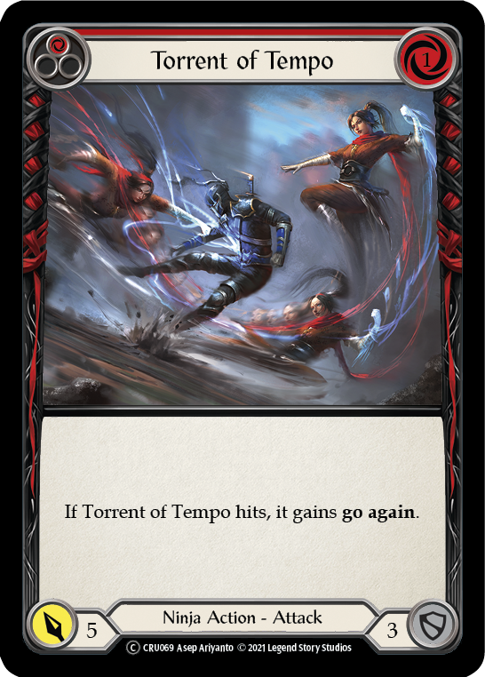 Torrent of Tempo (Red) [U-CRU069] (Crucible of War Unlimited)  Unlimited Rainbow Foil | RetroPlay Games