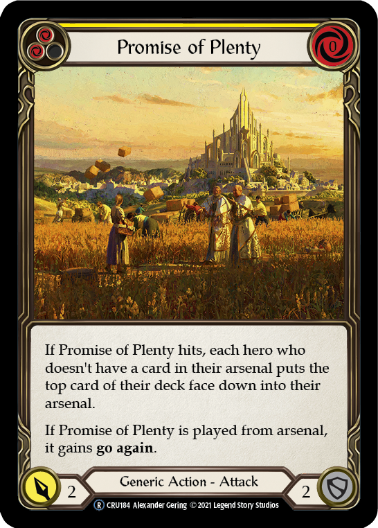 Promise of Plenty (Yellow) [U-CRU184] (Crucible of War Unlimited)  Unlimited Normal | RetroPlay Games