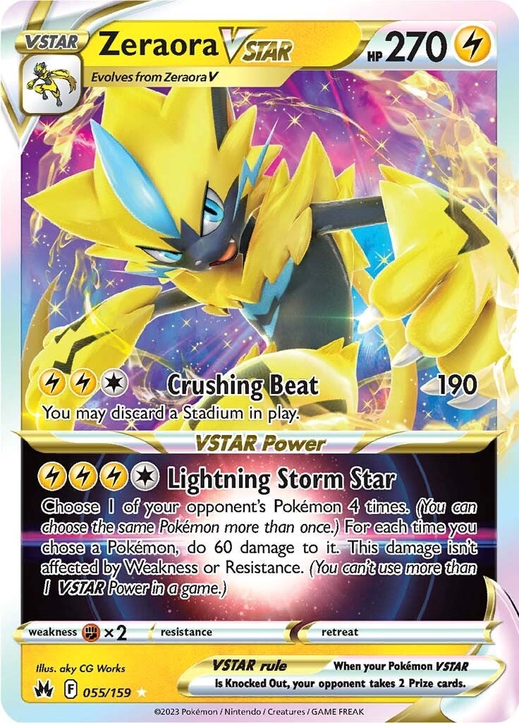 Zeraora VSTAR (055/159) [Sword & Shield: Crown Zenith] | RetroPlay Games