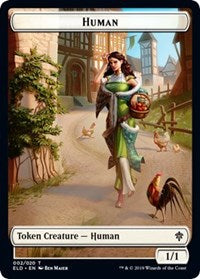 Human // Beast Double-sided Token (Challenger 2021) [Unique and Miscellaneous Promos] | RetroPlay Games