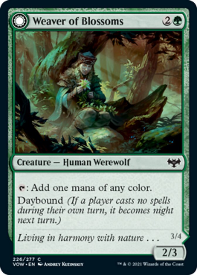 Weaver of Blossoms // Blossom-Clad Werewolf [Innistrad: Crimson Vow] | RetroPlay Games