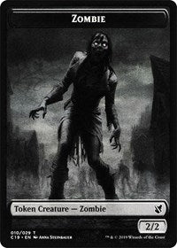 Zombie (010) // Zombie (011) Double-sided Token [Commander 2019 Tokens] | RetroPlay Games