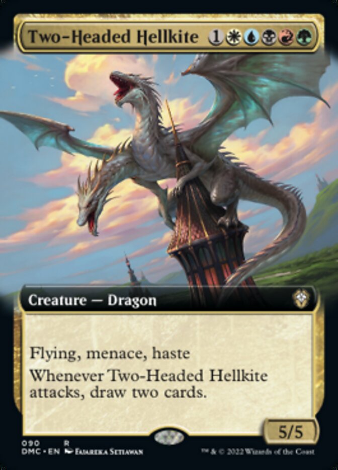 Two-Headed Hellkite (Extended Art) [Dominaria United Commander] | RetroPlay Games