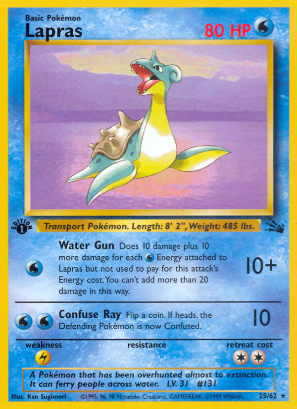 Lapras (25/62) [Fossil 1st Edition] | RetroPlay Games