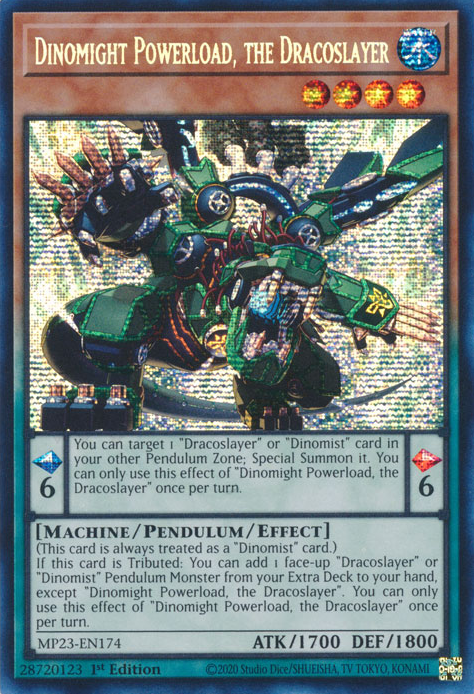 Dinomight Powerload, the Dracoslayer [MP23-EN174] Prismatic Secret Rare | RetroPlay Games