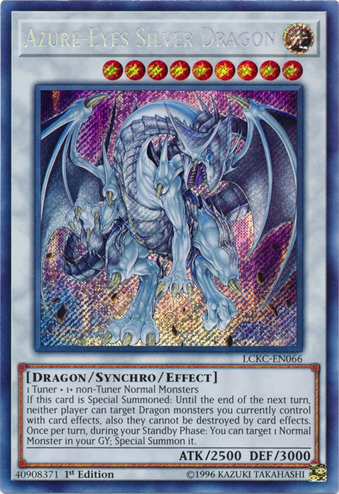 Azure-Eyes Silver Dragon [LCKC-EN066] Secret Rare | RetroPlay Games