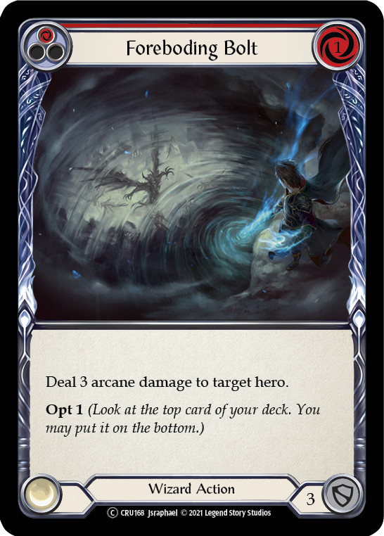 Foreboding Bolt (Red) [U-CRU168] (Crucible of War Unlimited)  Unlimited Normal | RetroPlay Games