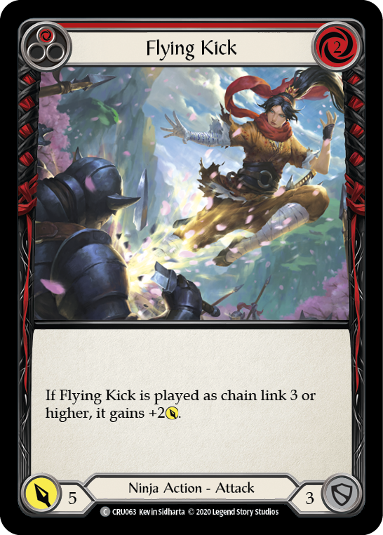 Flying Kick (Red) [CRU063] (Crucible of War)  1st Edition Rainbow Foil | RetroPlay Games