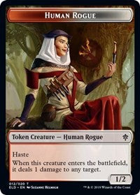 Human Rogue // Food (16) Double-sided Token [Throne of Eldraine Tokens] | RetroPlay Games