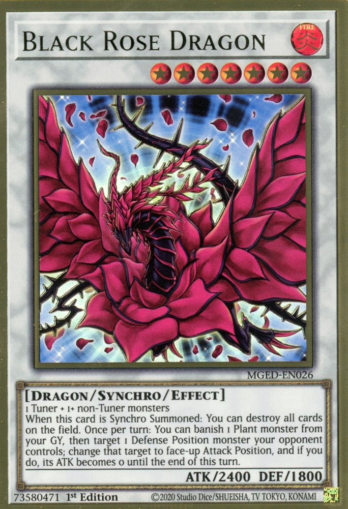 Black Rose Dragon [MGED-EN026] Gold Rare | RetroPlay Games