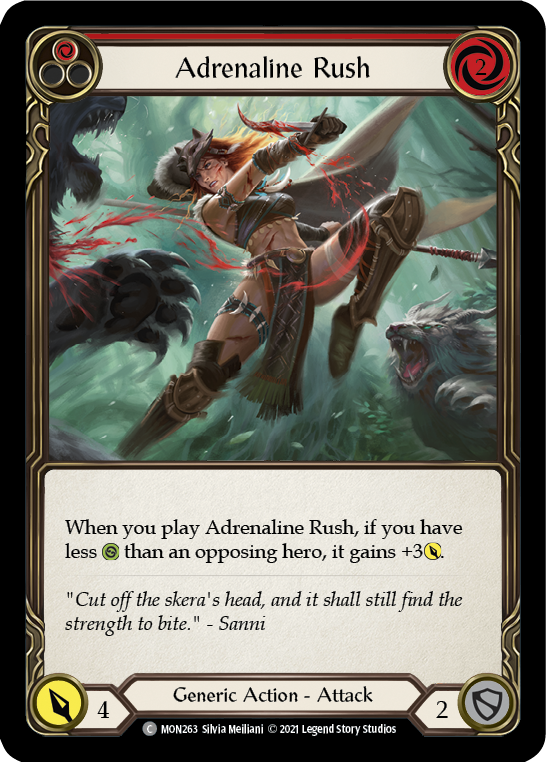 Adrenaline Rush (Red) [MON263-RF] (Monarch)  1st Edition Rainbow Foil | RetroPlay Games