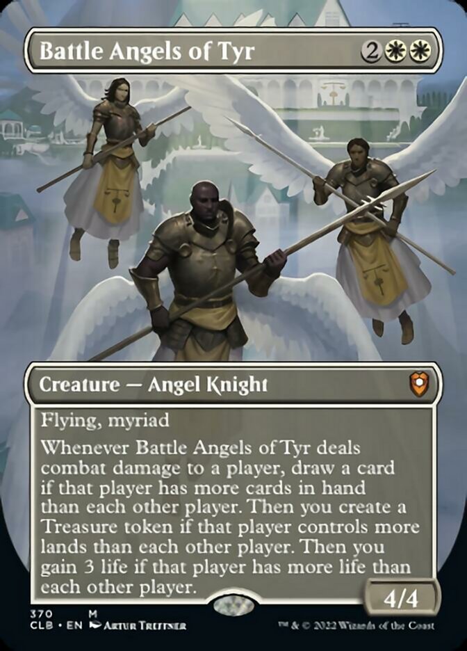 Battle Angels of Tyr (Borderless Alternate Art) [Commander Legends: Battle for Baldur's Gate] | RetroPlay Games