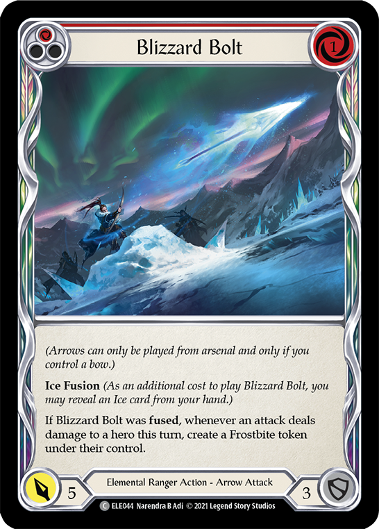 Blizzard Bolt (Red) [ELE044] (Tales of Aria)  1st Edition Rainbow Foil | RetroPlay Games