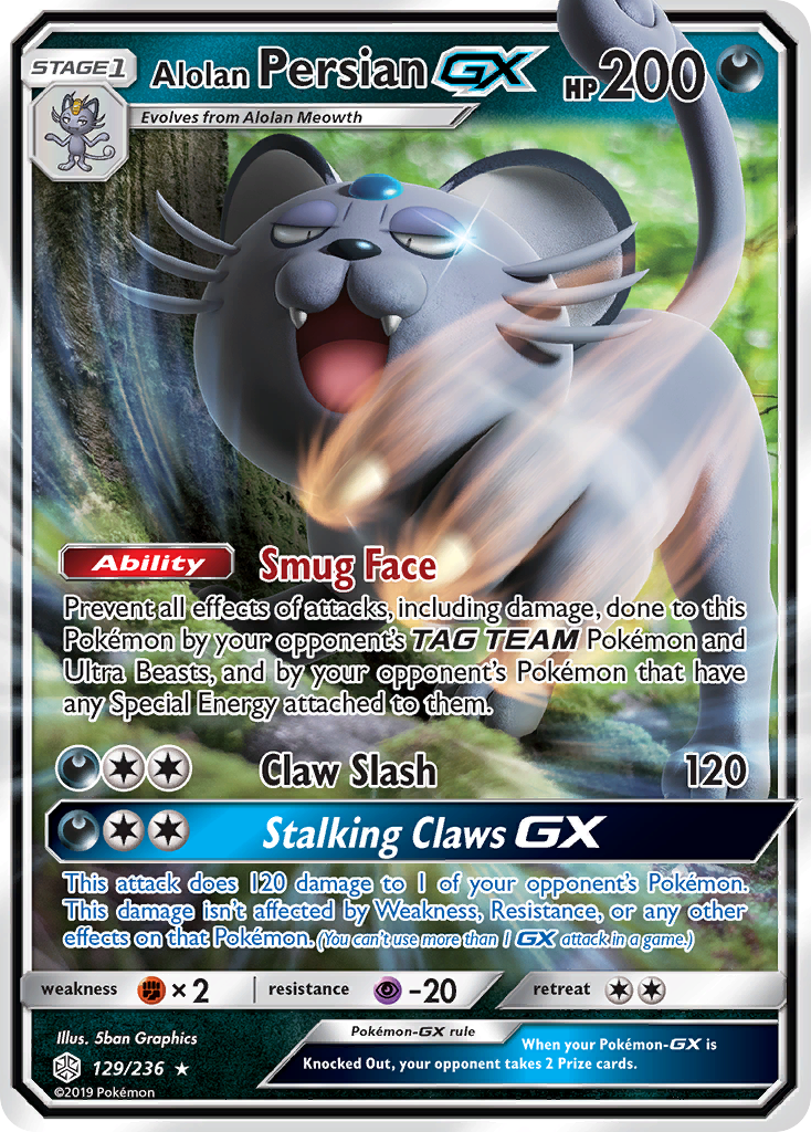 Alolan Persian GX (129/236) [Sun & Moon: Cosmic Eclipse] | RetroPlay Games