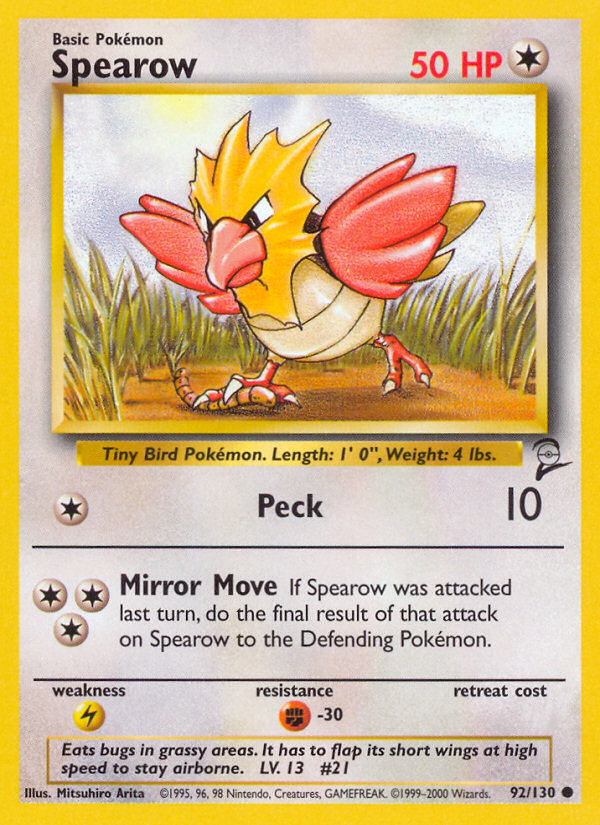 Spearow (92/130) [Base Set 2] | RetroPlay Games