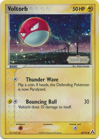 Voltorb (68/92) (Stamped) [EX: Legend Maker] | RetroPlay Games