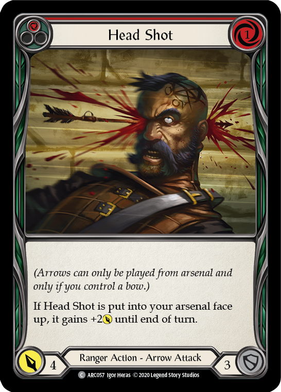 Head Shot (Red) [U-ARC057] (Arcane Rising Unlimited)  Unlimited Rainbow Foil | RetroPlay Games