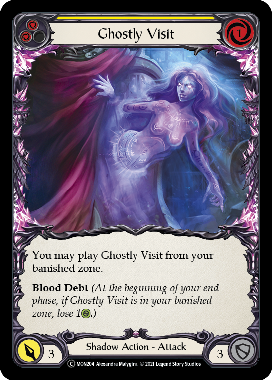 Ghostly Visit (Yellow) [U-MON204-RF] (Monarch Unlimited)  Unlimited Rainbow Foil | RetroPlay Games