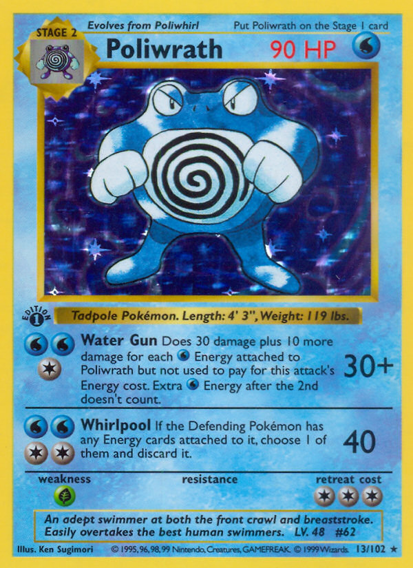 Poliwrath (13/102) (Shadowless) [Base Set 1st Edition] | RetroPlay Games