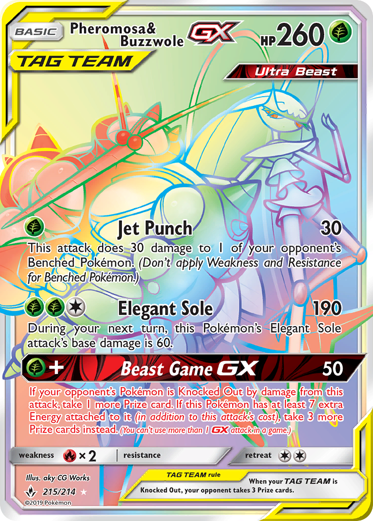 Pheromosa & Buzzwole GX (215/214) [Sun & Moon: Unbroken Bonds] | RetroPlay Games