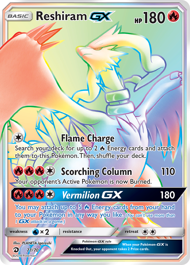 Reshiram GX (71/70) [Sun & Moon: Dragon Majesty] | RetroPlay Games