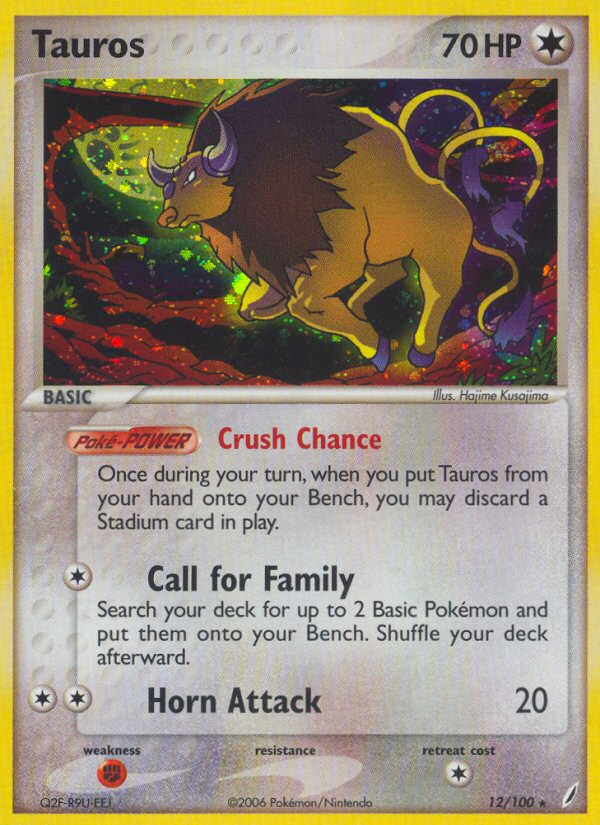 Tauros (12/100) [EX: Crystal Guardians] | RetroPlay Games