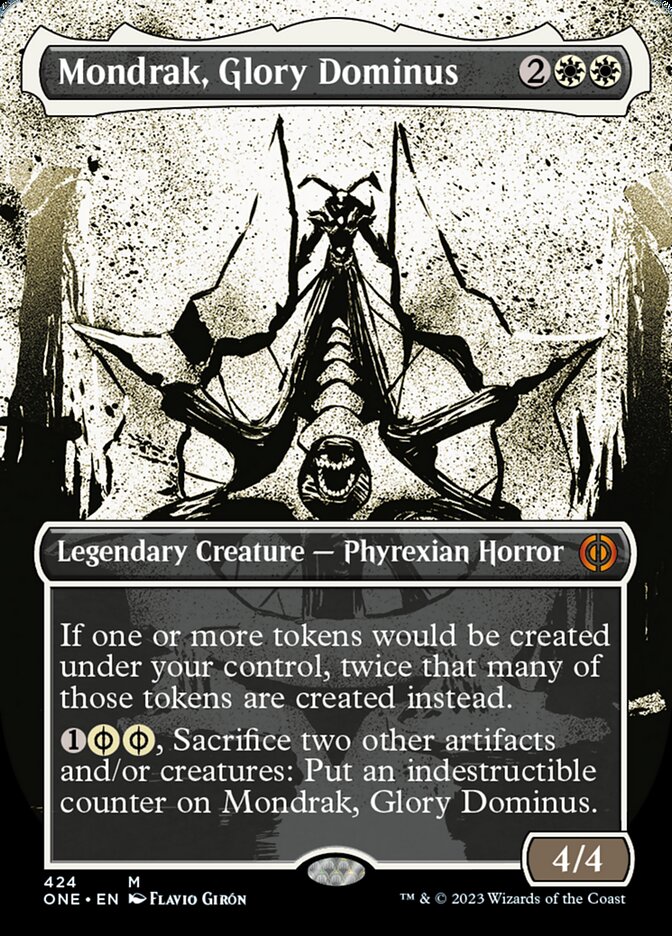 Mondrak, Glory Dominus (Borderless Ichor Step-and-Compleat Foil) [Phyrexia: All Will Be One] | RetroPlay Games