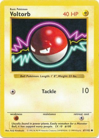 Voltorb (67/102) [Base Set Shadowless Unlimited] | RetroPlay Games