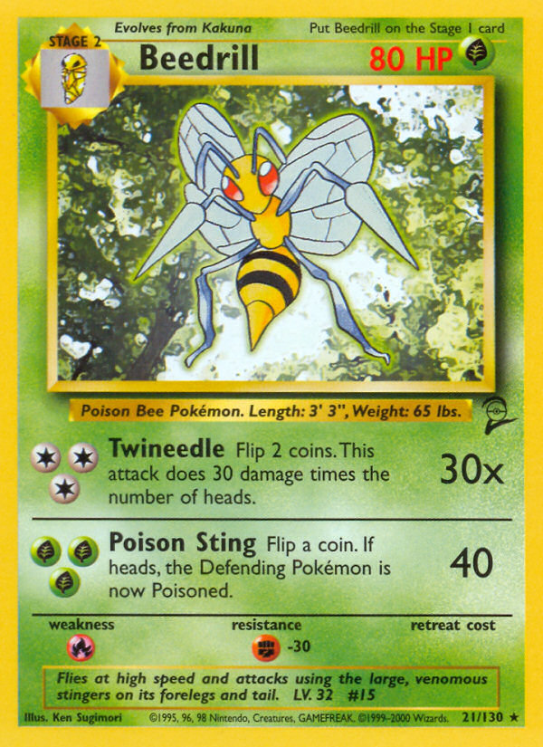 Beedrill (21/130) [Base Set 2] | RetroPlay Games