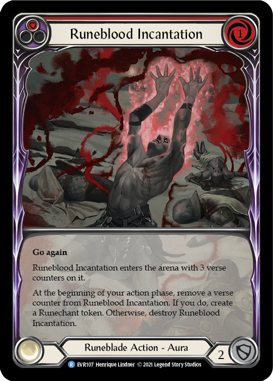 Runeblood Incantation (Red) [EVR107] (Everfest)  1st Edition Extended Art Rainbow Foil | RetroPlay Games