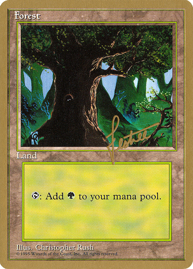 Forest (bl377) (Bertrand Lestree) [Pro Tour Collector Set] | RetroPlay Games