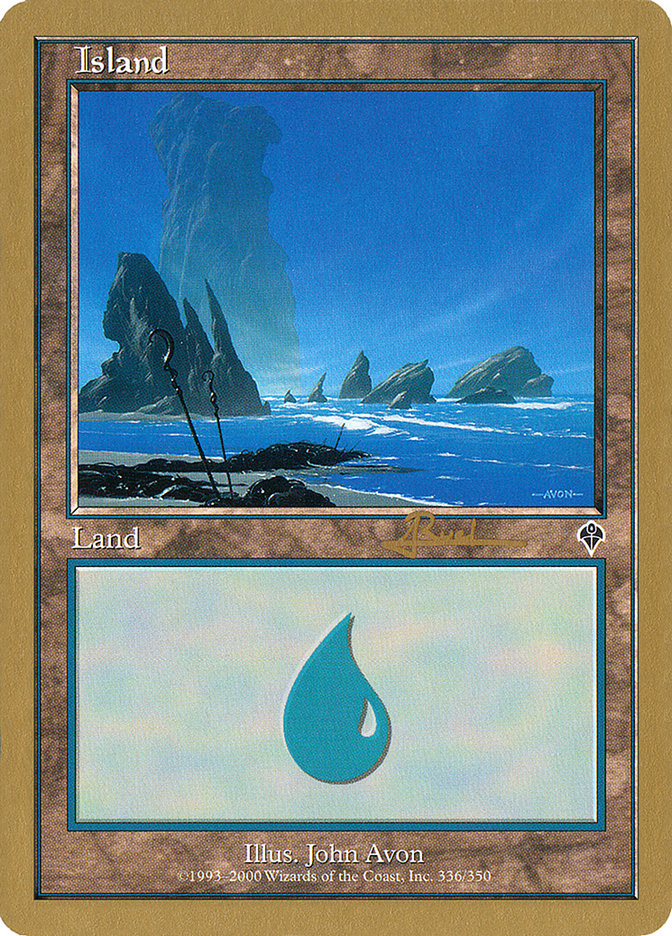 Island (ar336) (Antoine Ruel) [World Championship Decks 2001] | RetroPlay Games