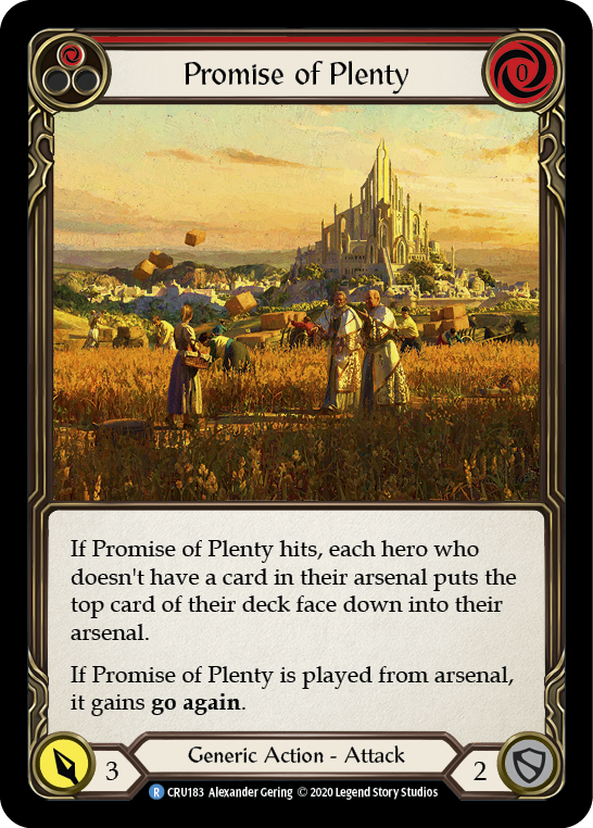 Promise of Plenty (Red) [CRU183] (Crucible of War)  1st Edition Normal | RetroPlay Games