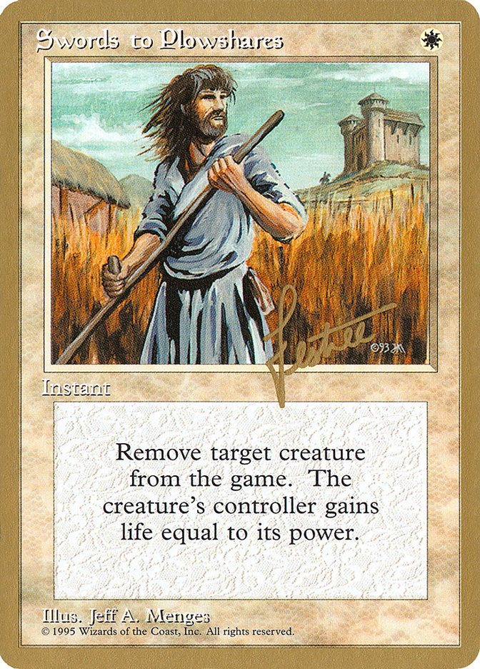 Swords to Plowshares (Bertrand Lestree) [Pro Tour Collector Set] | RetroPlay Games