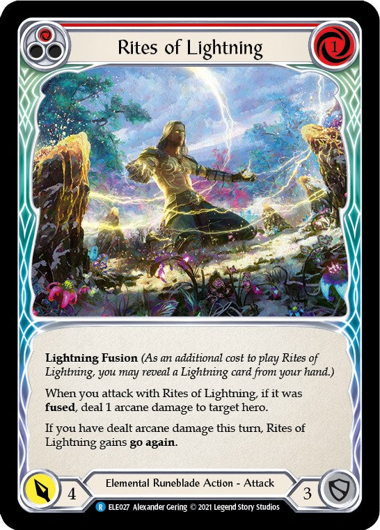 Rites of Lightning (Red) [BRI027] (Tales of Aria Briar Blitz Deck)  1st Edition Normal | RetroPlay Games