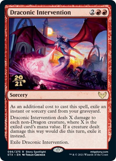 Draconic Intervention [Strixhaven: School of Mages Prerelease Promos] | RetroPlay Games