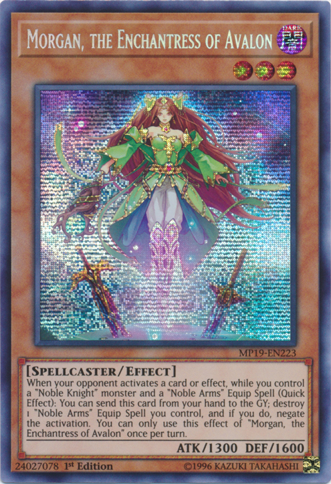 Morgan, the Enchantress of Avalon [MP19-EN223] Prismatic Secret Rare | RetroPlay Games