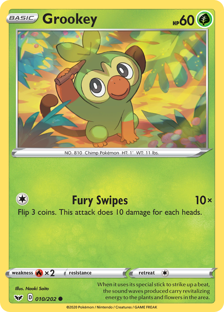 Grookey (010/202) [Sword & Shield: Base Set] | RetroPlay Games