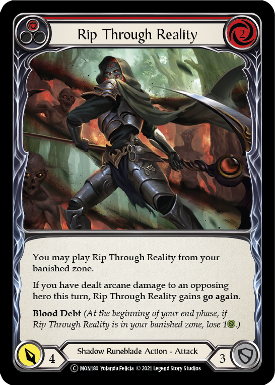 Rip Through Reality (Red) [U-MON180-RF] (Monarch Unlimited)  Unlimited Rainbow Foil | RetroPlay Games