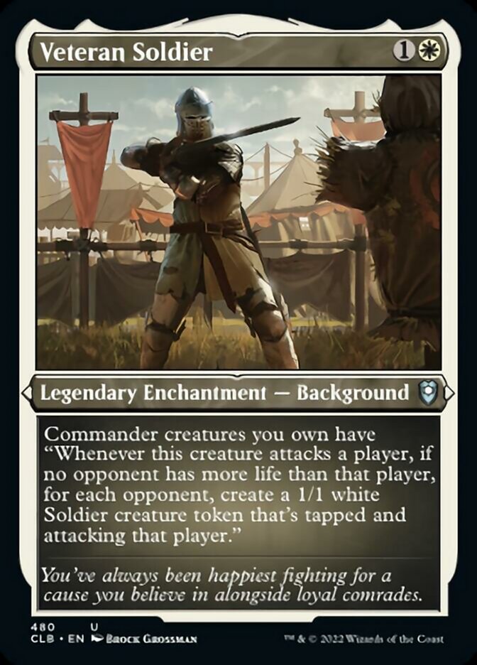 Veteran Soldier (Foil Etched) [Commander Legends: Battle for Baldur's Gate] | RetroPlay Games