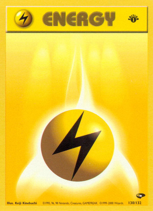 Lightning Energy (130/132) [Gym Challenge 1st Edition] | RetroPlay Games