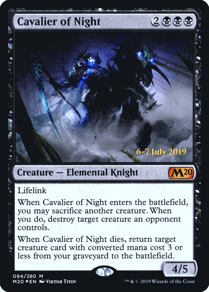 Cavalier of Night  [Core Set 2020 Prerelease Promos] | RetroPlay Games