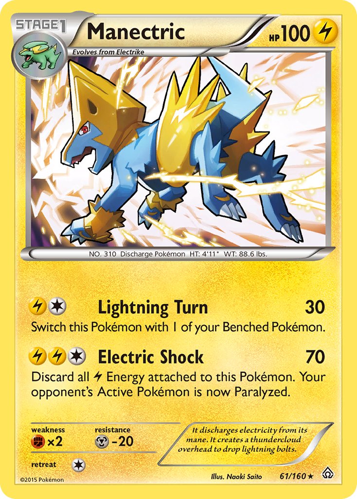 Manectric (61/160) (Theme Deck Exclusive) [XY: Primal Clash] | RetroPlay Games