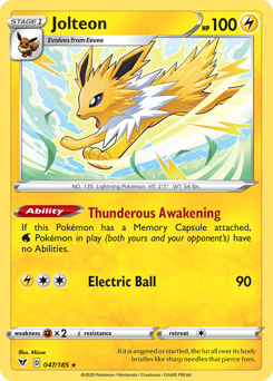 Jolteon (047/185) [Sword & Shield: Vivid Voltage] | RetroPlay Games