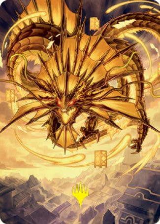 Ao, the Dawn Sky 2 Art Card (Gold-Stamped Signature) [Kamigawa: Neon Dynasty Art Series] | RetroPlay Games