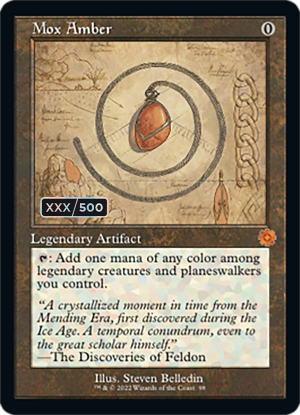 Mox Amber (Retro Schematic) (Serial Numbered) [The Brothers' War Retro Artifacts] | RetroPlay Games