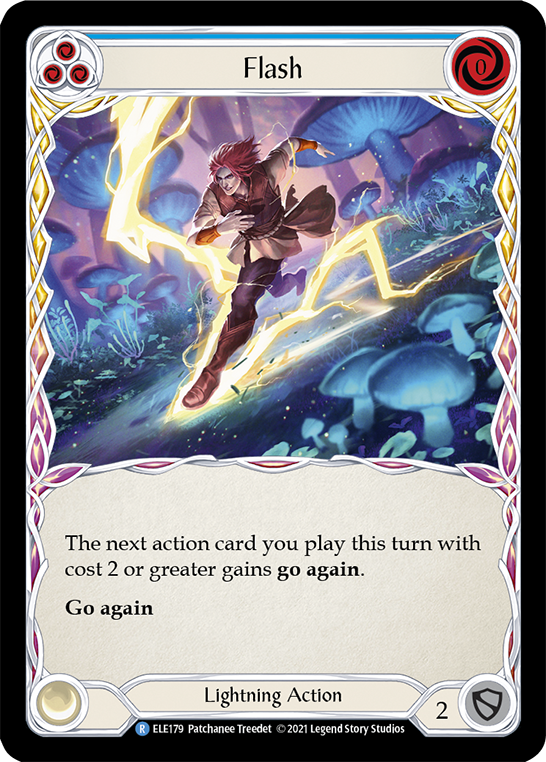 Flash (Blue) [ELE179] (Tales of Aria)  1st Edition Rainbow Foil | RetroPlay Games