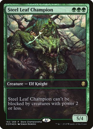 Steel Leaf Champion [Dominaria Promos] | RetroPlay Games