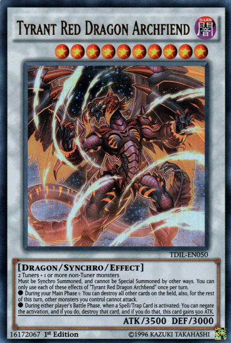 Tyrant Red Dragon Archfiend [TDIL-EN050] Ultra Rare | RetroPlay Games