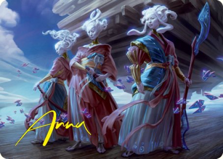 Guardians of Oboro Art Card (Gold-Stamped Signature) [Kamigawa: Neon Dynasty Art Series] | RetroPlay Games